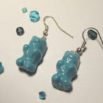 boucles d'oreilles ourson fimo