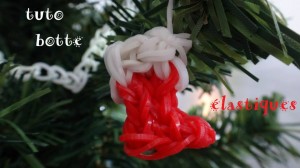 botte de noel rainbow loom élastique