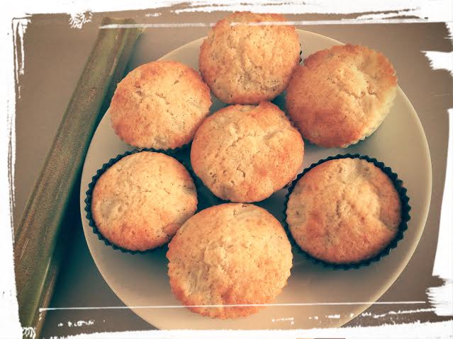recette muffins à la rhubarbe