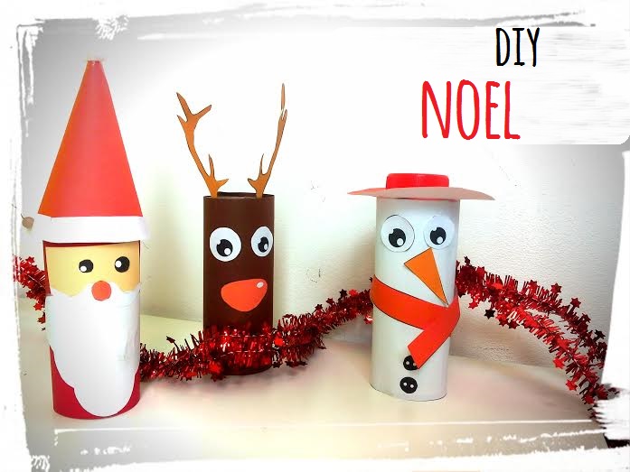 activité manuelle de noël avec des rouleaux de papier toilette - ManzaBull