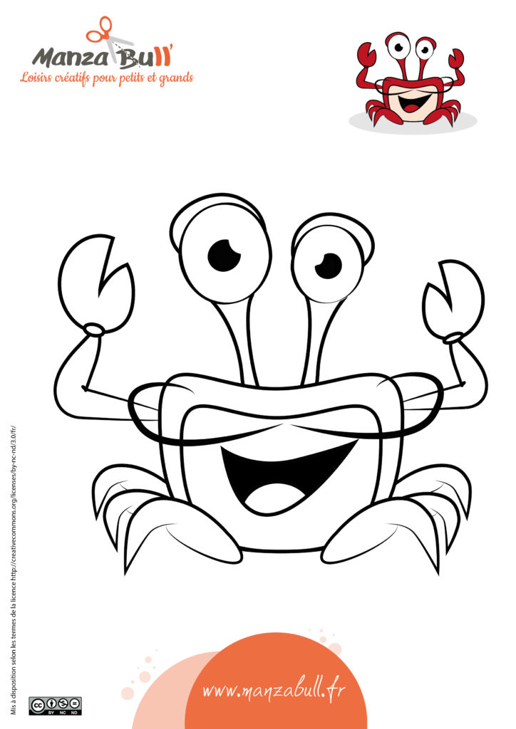 Coloriage crabe à imprimer gratuit