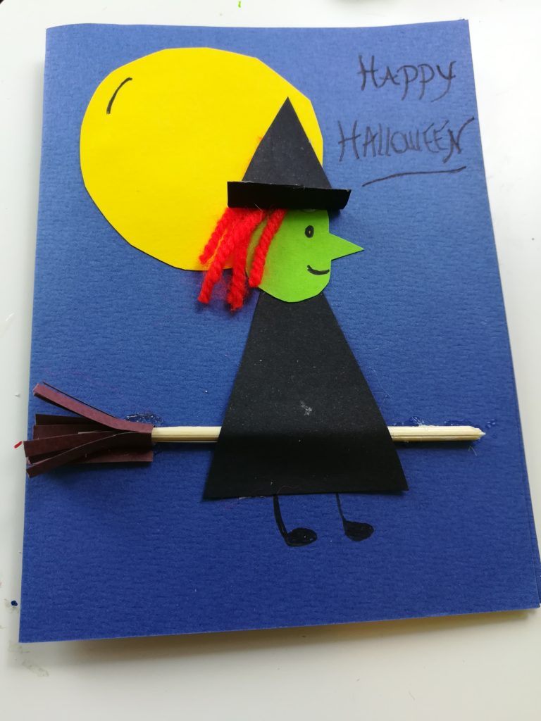 carte halloween sorcière