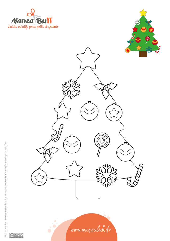 coloriage sapin de Noël