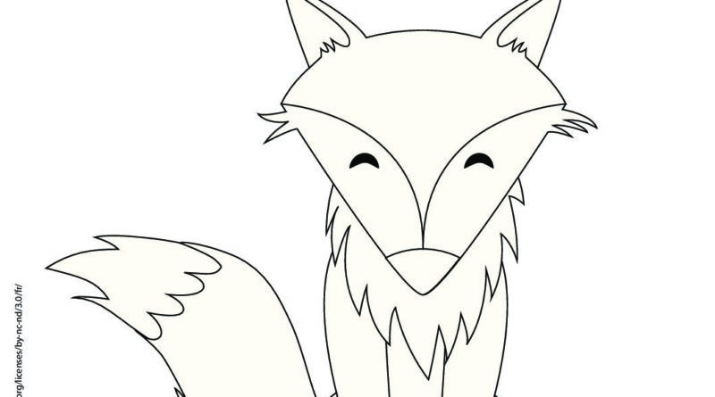 Coloriage renard à imprimer  ManzaBull'