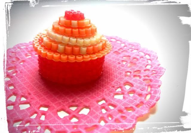 Cupcake 3d En Perles A Repasser Cupcake 3d En Perles A Repasser