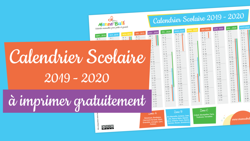 calendrier des vacances scolaire 2019 - 2020