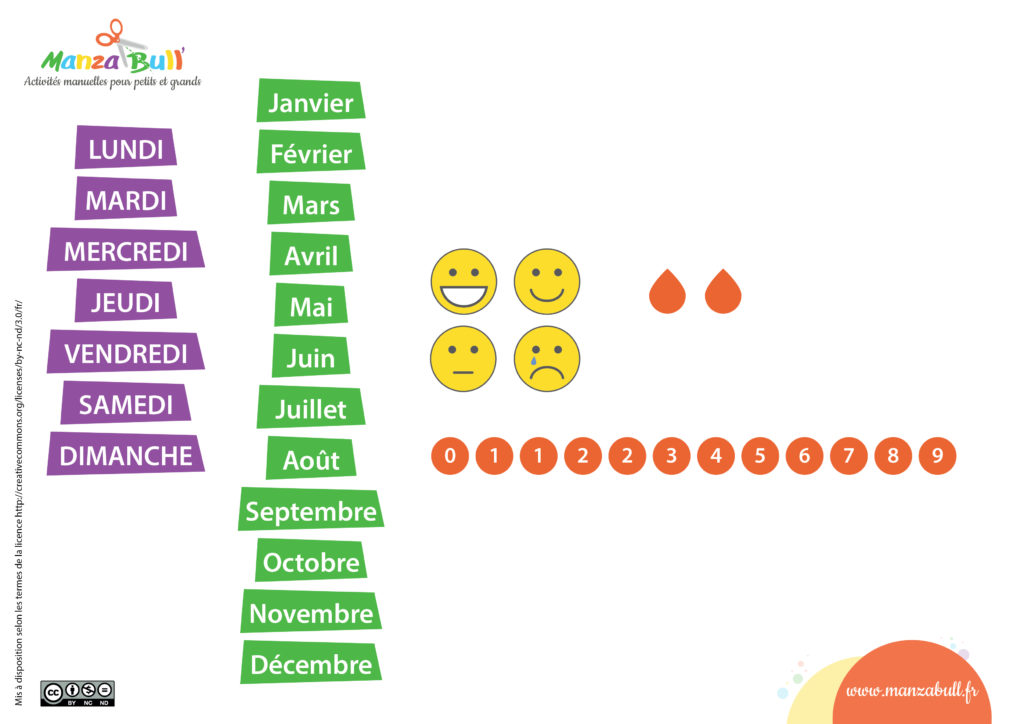 Calendrier Montessori pour enfant à faire soi même - ManzaBull