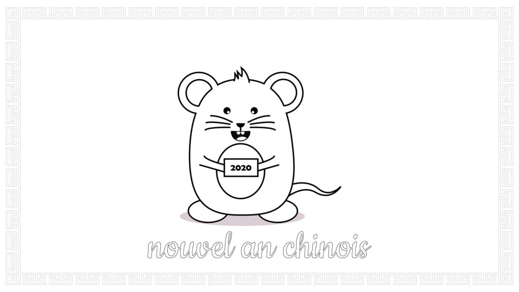 Coloriage Nouvel an chinois - Le rat