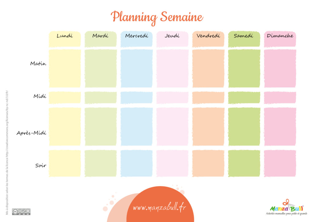 planning semaine 