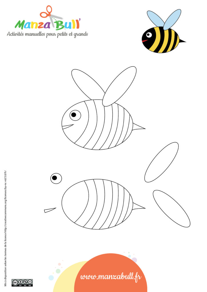 patron activité enfant abeille