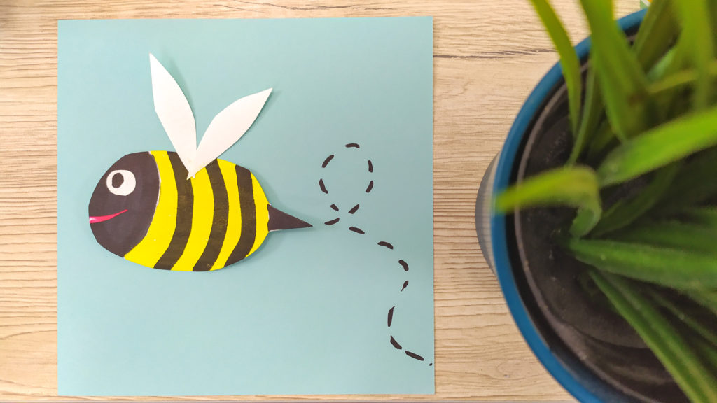 Activité enfants abeille en papier