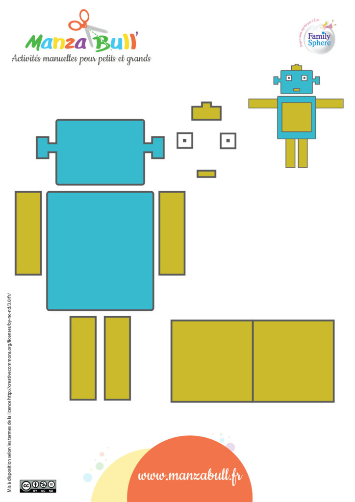 fête des pères carte robot