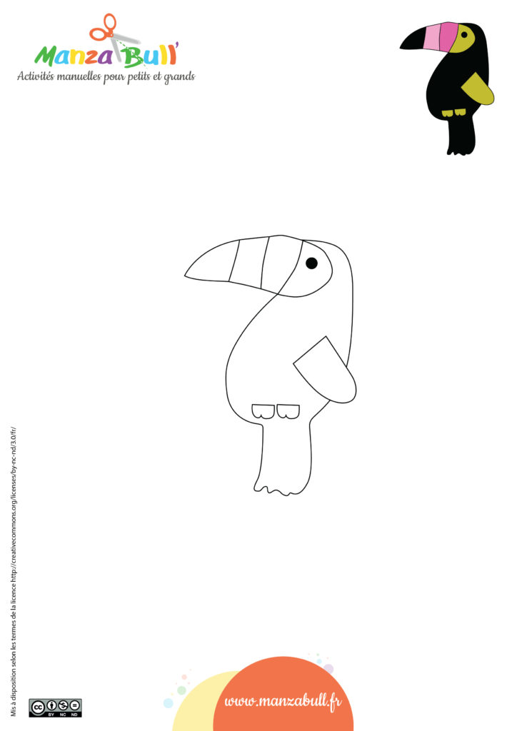 coloriage toucan