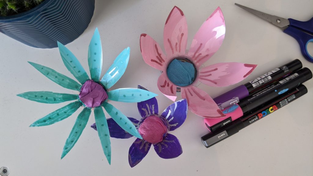 tuto fleur en bouteille - recyclage