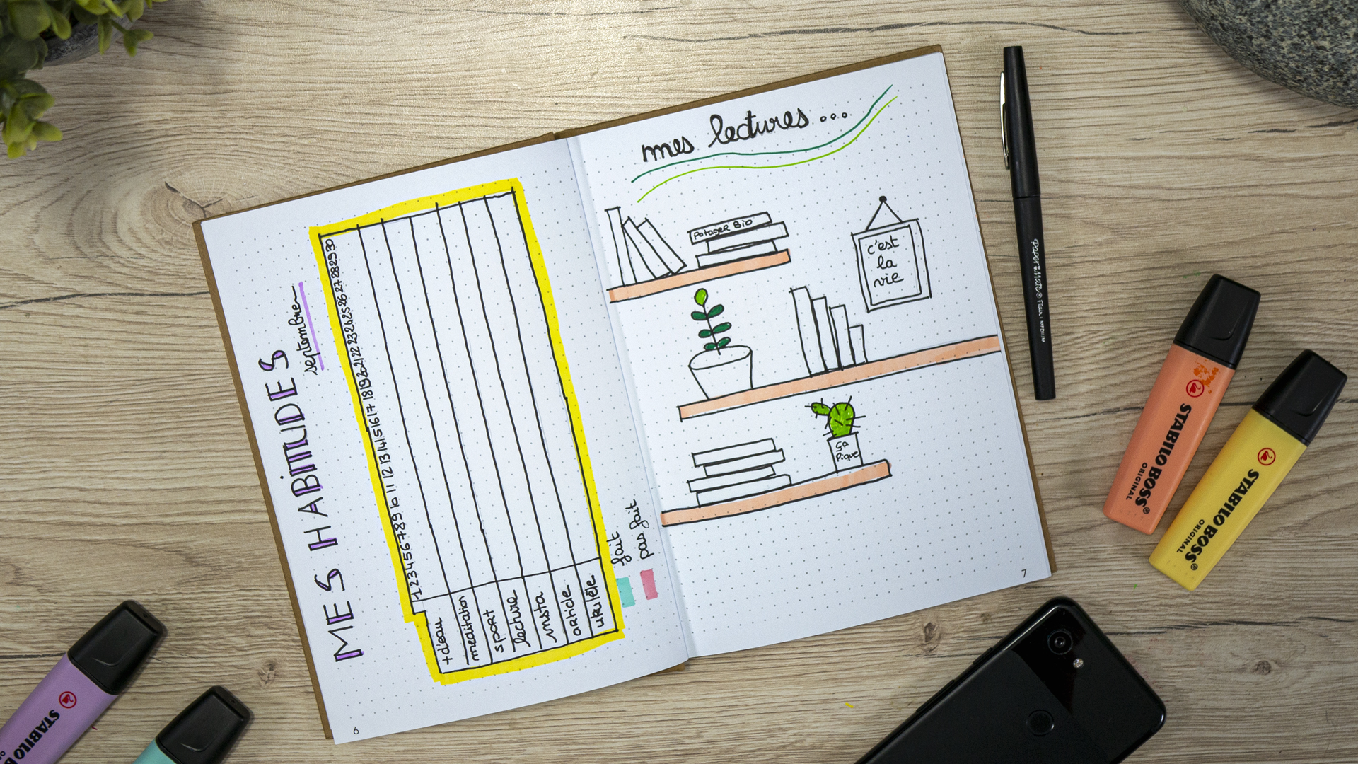 Bullet journal facile à faire - ManzaBull' - organisation