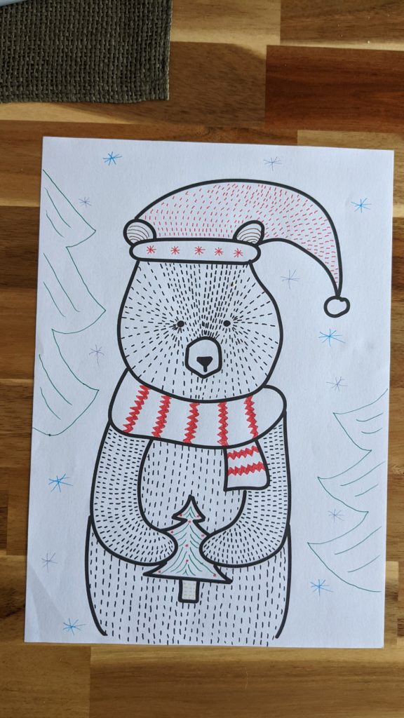 Activité manuelle Noël : ours graphisme