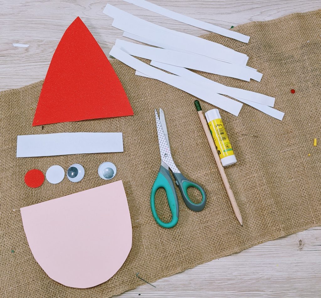 Bricolage de Noël pour les petits : la barbe du Père-Noël en papier 