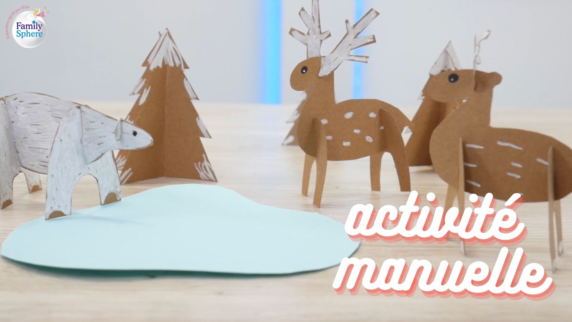 Bricolage : mes animaux 3D en carton - Activités manuelles de Noël