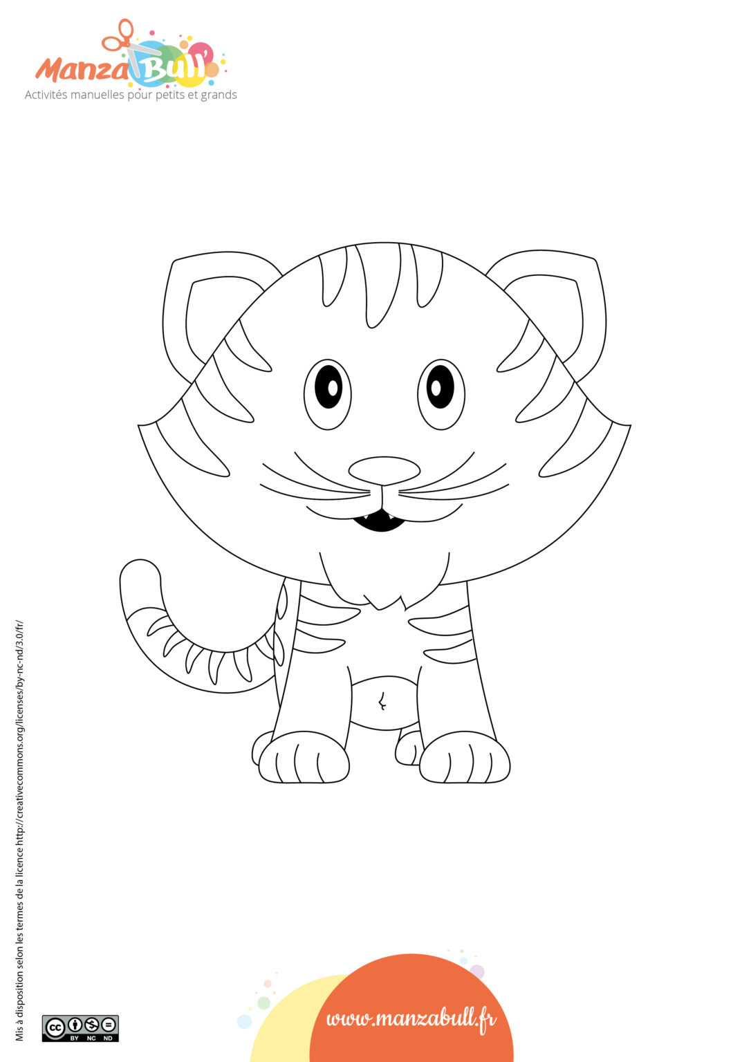 Coloriage tigre  Nouvel an Chinois  ManzaBull'