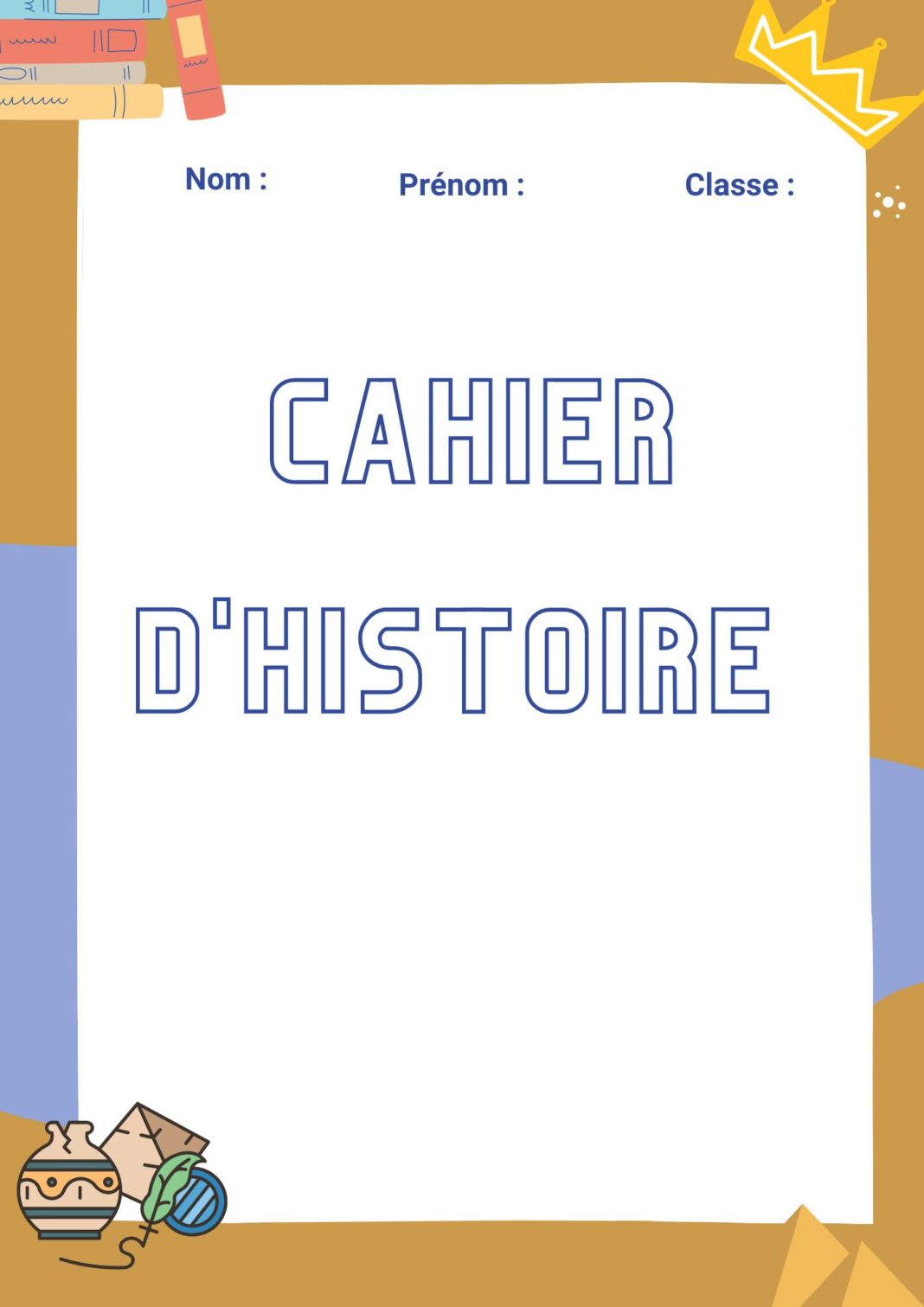 Page De Garde Cahier De Roulement Pages de garde pour cahier à imprimer - ManzaBull'