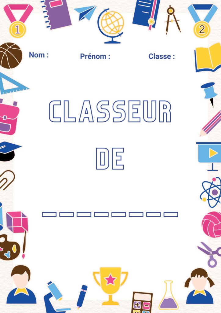 page de garde classeur