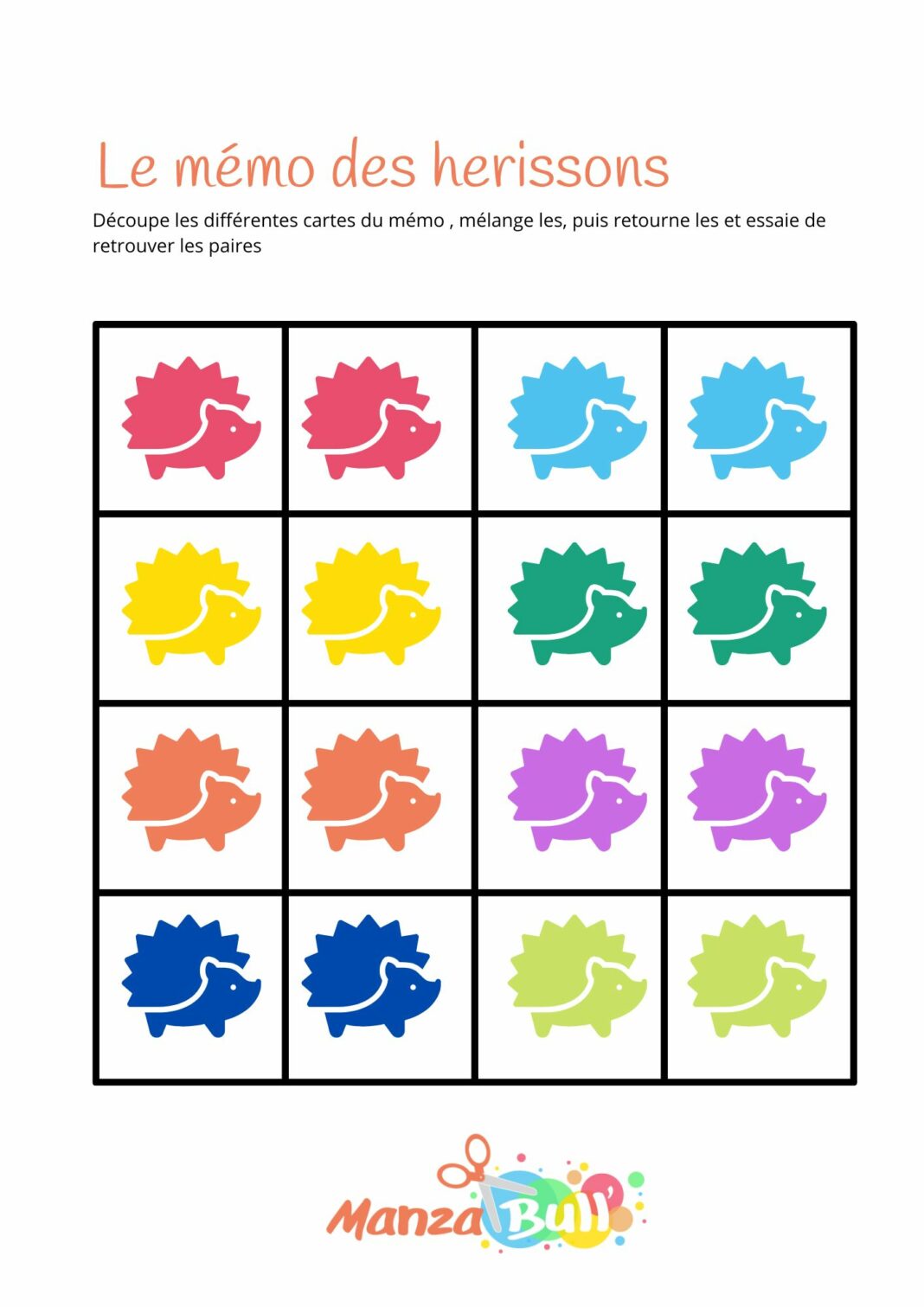 Activités sur le thème du hérisson - ManzaBull'