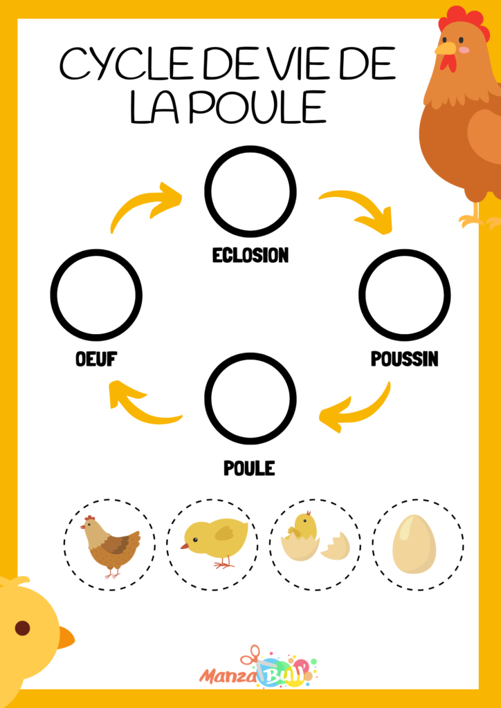 Activité poule de Pâques et empreinte de main - ManzaBull