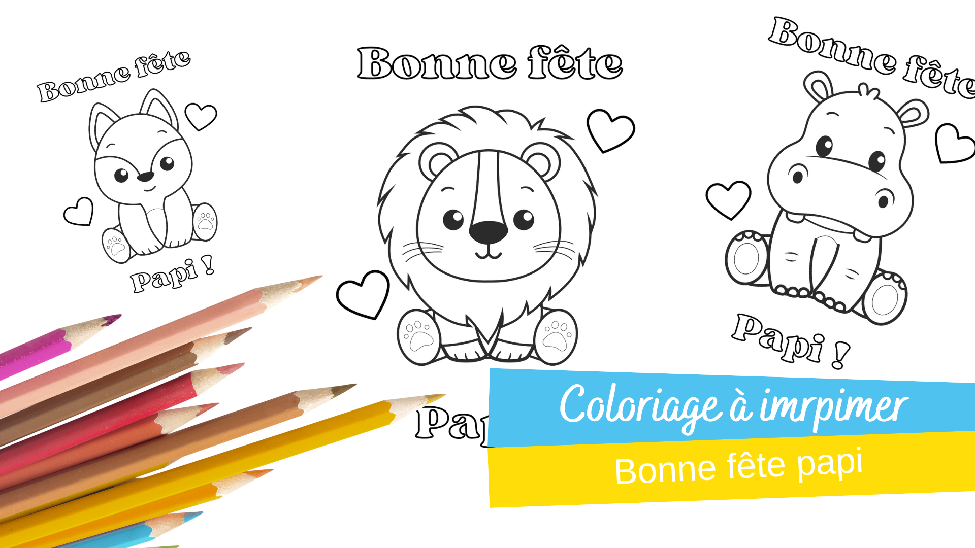 Coloriages bonne fête papi - ManzaBull'
