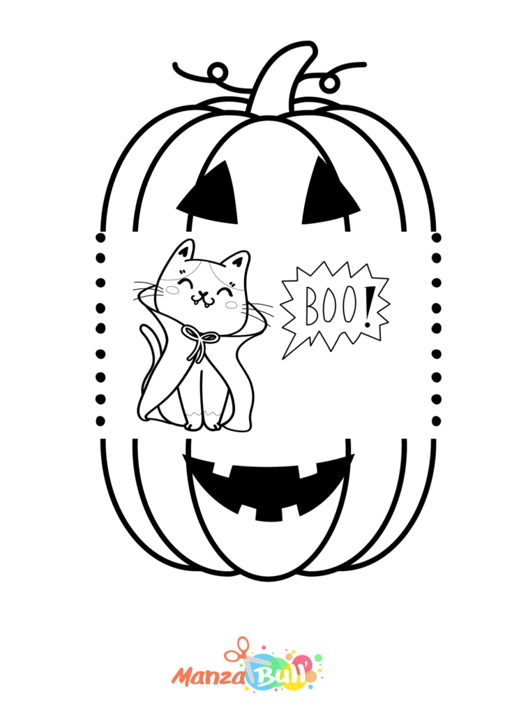 coloriage halloween pop up à imprimer