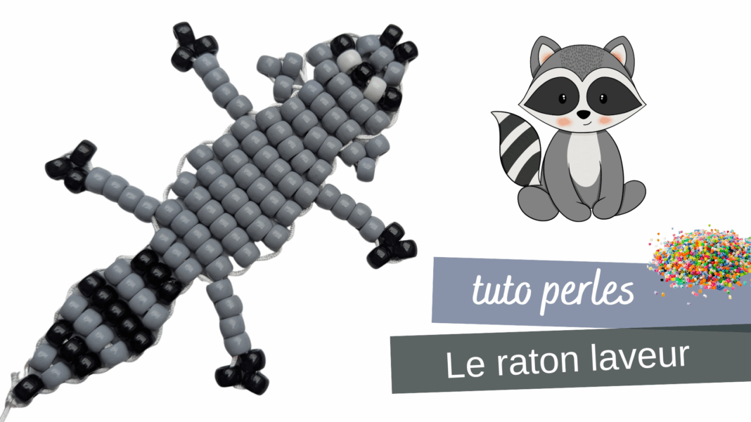 raton laveur perle pony - pnoybeads
