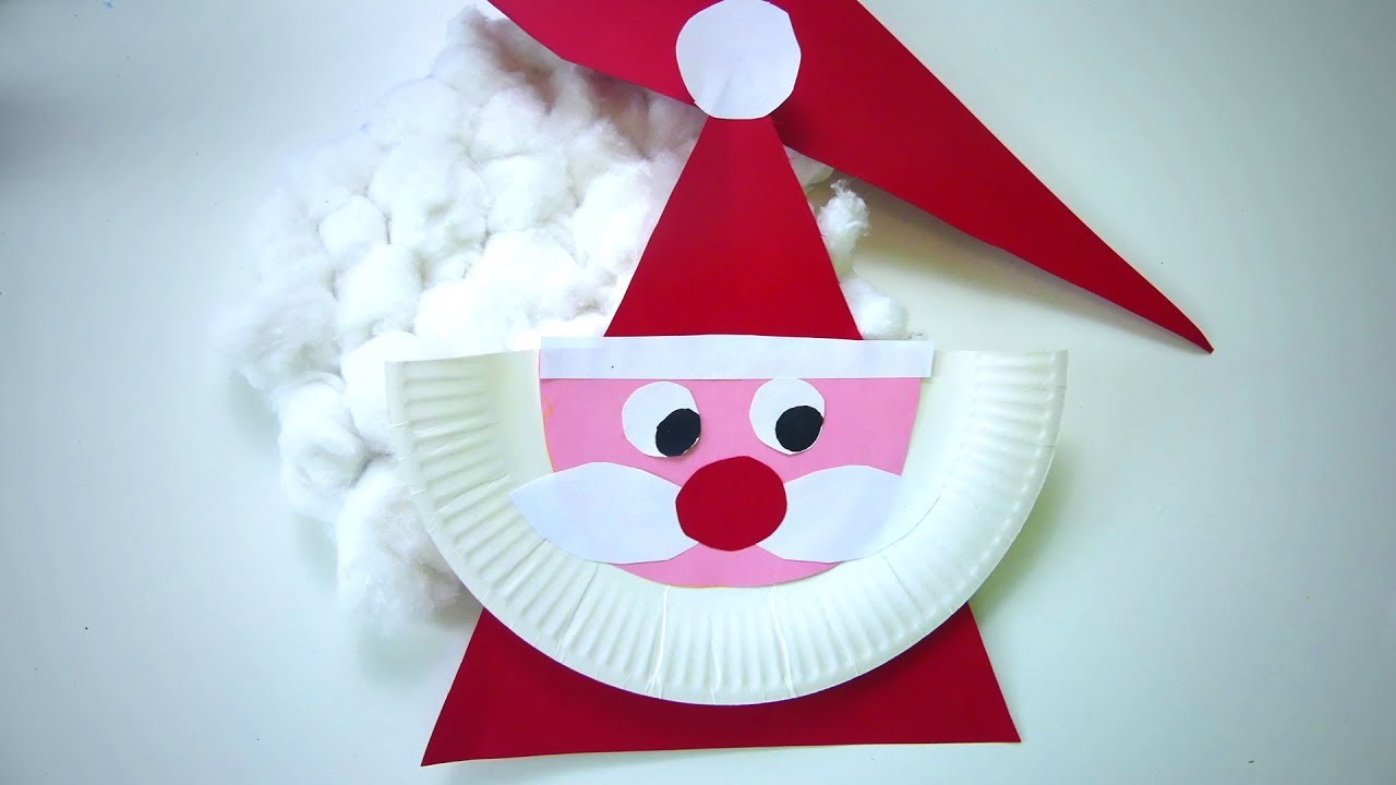 Activité manuelle : père Noël assiette en carton - ManzaBull'